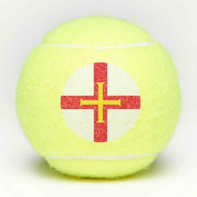 Pelotas De Tenis Bandera de Guernsey (Anverso)