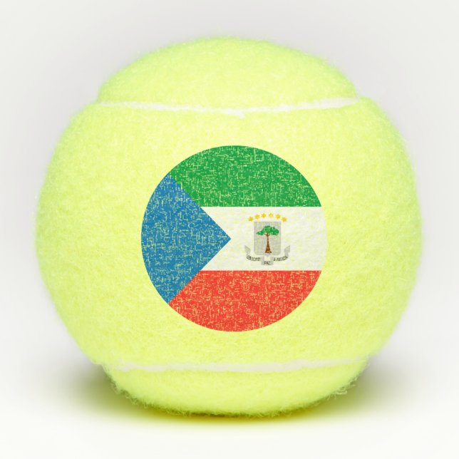 Pelotas De Tenis Bandera de Guinea Ecuatorial (Anverso)