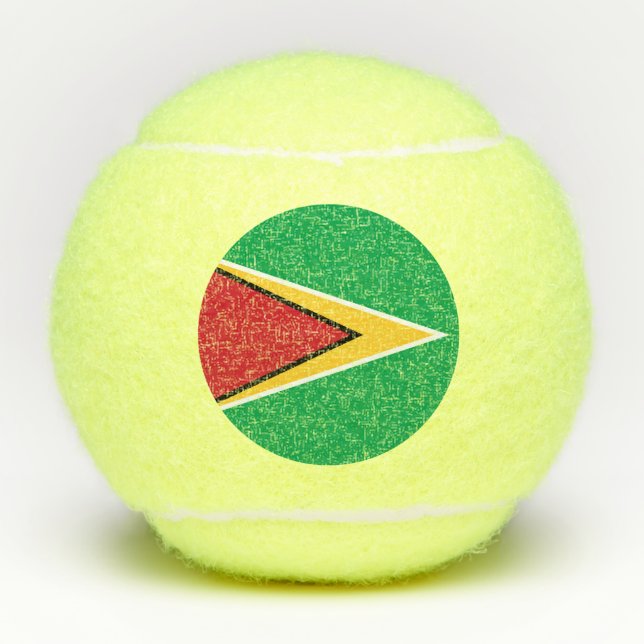 Pelotas De Tenis Bandera de Guyana (Anverso)