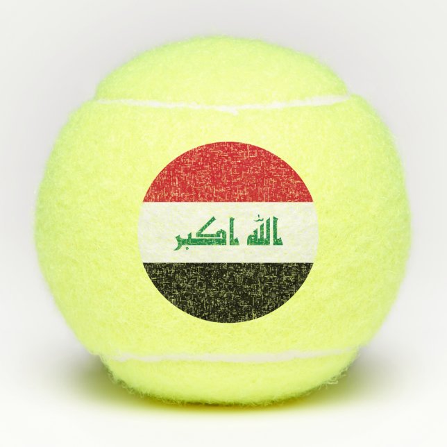 Pelotas De Tenis Bandera de Iraq (Anverso)