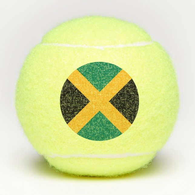 Pelotas De Tenis Bandera de Jamaica (Anverso)