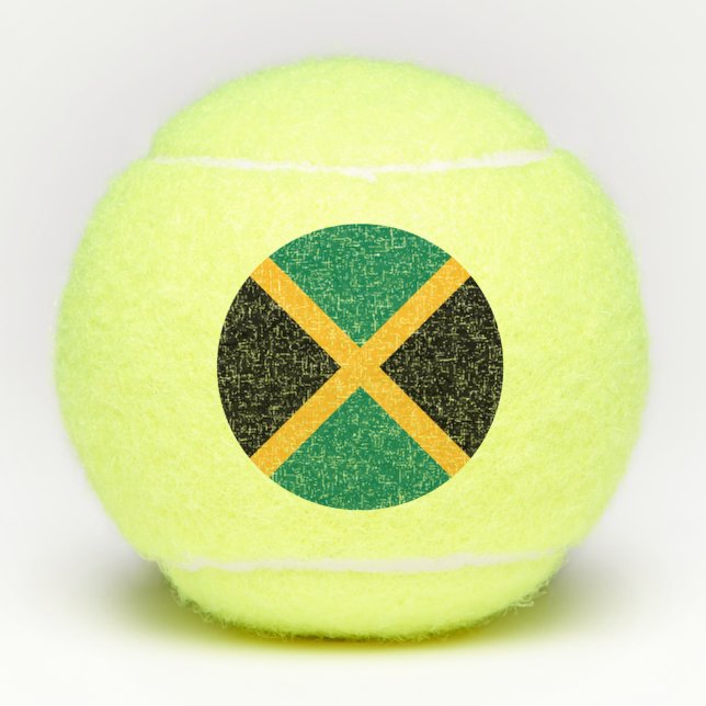 Pelotas De Tenis Bandera de Jamaica (Anverso)