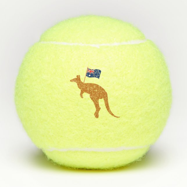 Pelotas De Tenis bandera de kangaroo australia (Anverso)