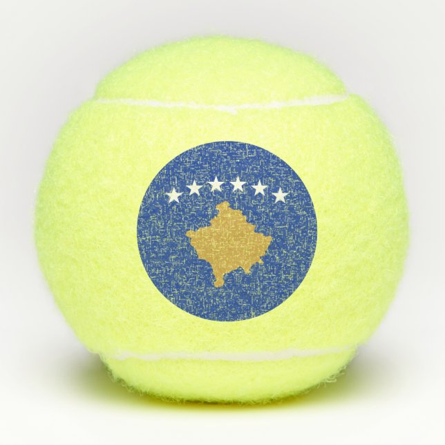 Pelotas De Tenis Bandera de Kosovo (Anverso)