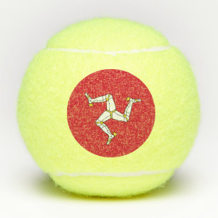Pelotas De Tenis bandera de la Isla de Man