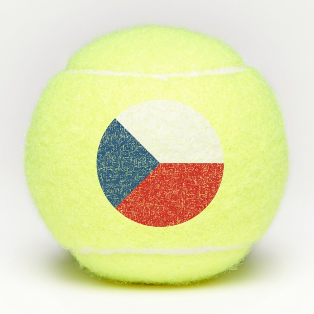 Pelotas De Tenis Bandera de la República Checa (Anverso)