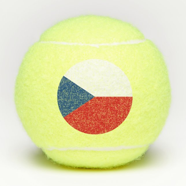 Pelotas De Tenis Bandera de la República Checa (Anverso)