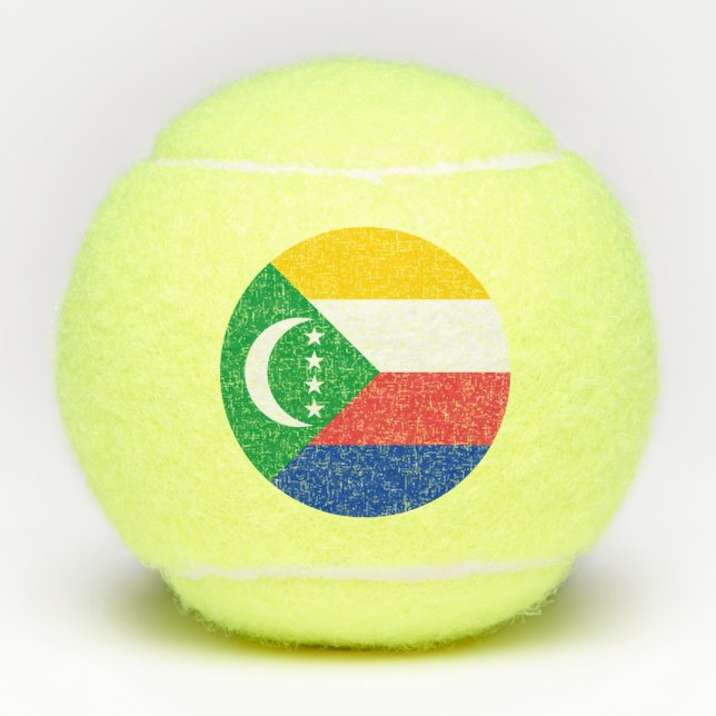 Pelotas De Tenis Bandera de las Comoras (Anverso)