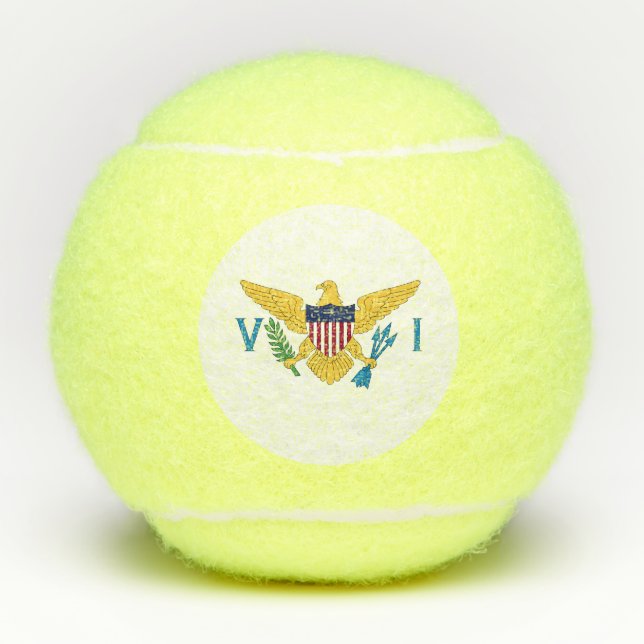 Pelotas De Tenis Bandera de las Islas Vírgenes de Estados Unidos (Anverso)
