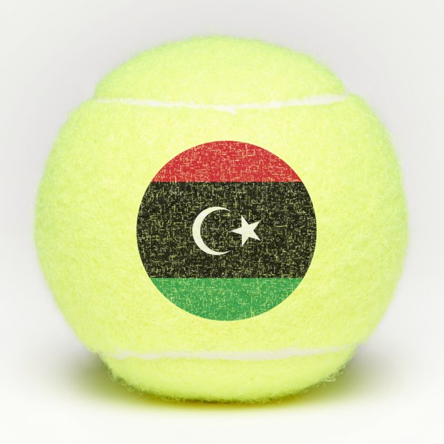 Pelotas De Tenis Bandera de Libia (Anverso)