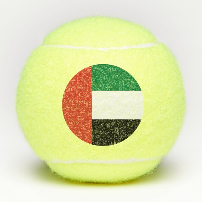 Pelotas De Tenis Bandera de los Emiratos Árabes Unidos (Anverso)