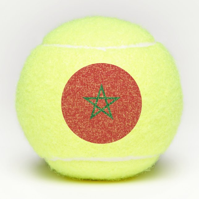Pelotas De Tenis Bandera de Marruecos (Anverso)