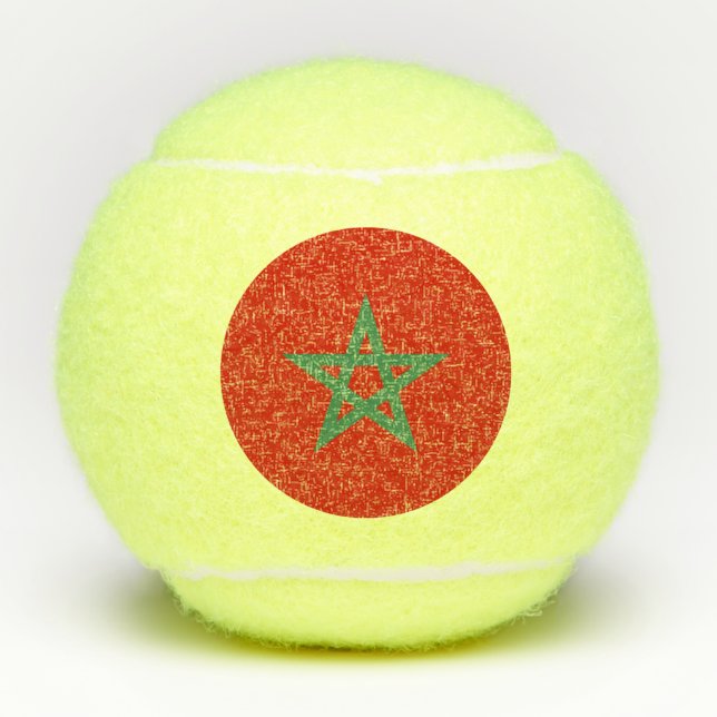 Pelotas De Tenis Bandera de Marruecos (Anverso)