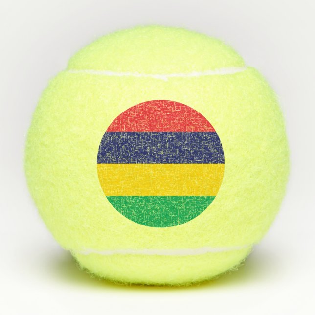 Pelotas De Tenis Bandera de Mauricio (Anverso)