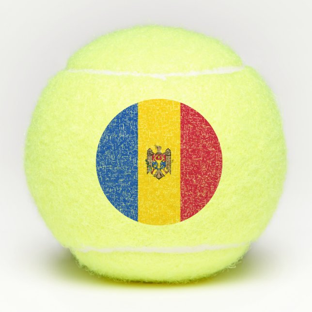 Pelotas De Tenis Bandera de Moldavia (Anverso)