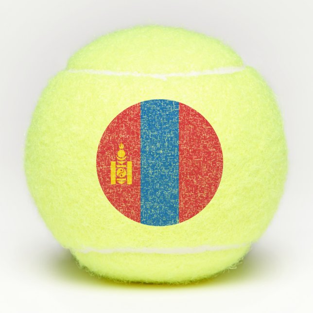 Pelotas De Tenis Bandera de Mongolia (Anverso)