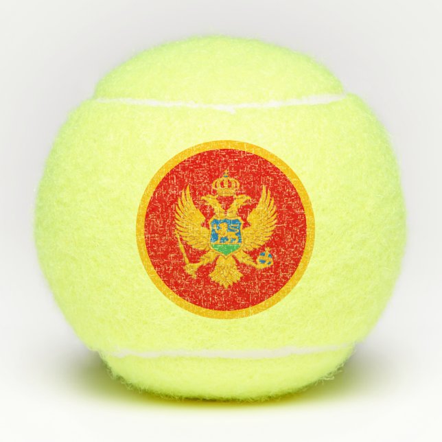 Pelotas De Tenis Bandera de Montenegro (Anverso)