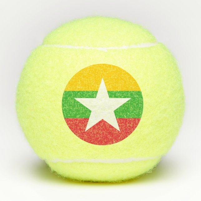 Pelotas De Tenis Bandera de Myanmar (Anverso)