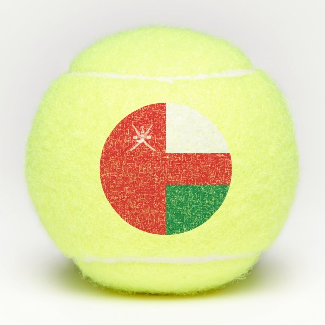 Pelotas De Tenis Bandera de Omán (Anverso)
