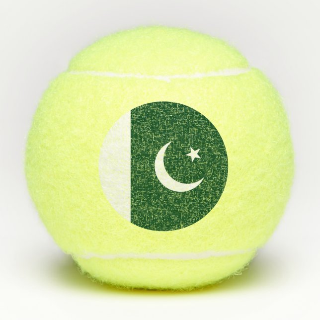 Pelotas De Tenis Bandera de Pakistán (Anverso)