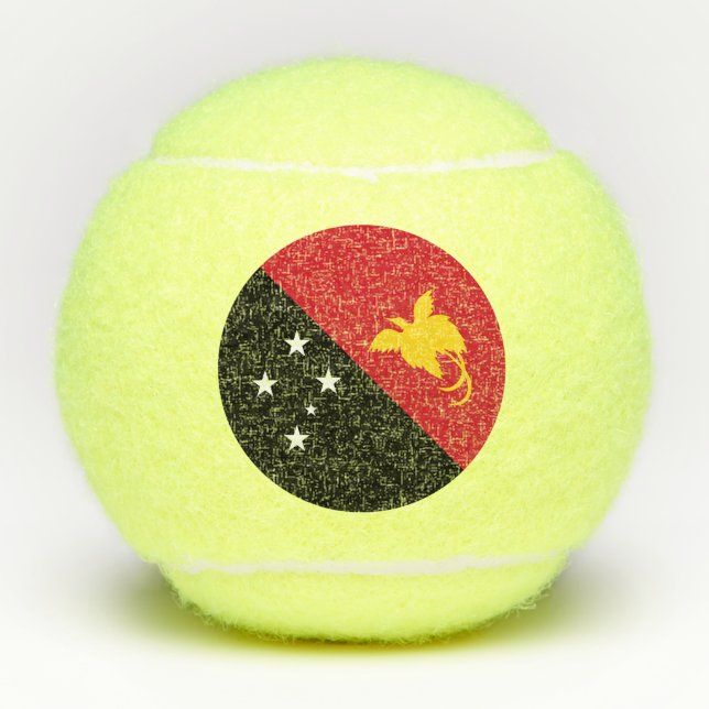 Pelotas De Tenis Bandera de Papúa Nueva Guinea (Anverso)