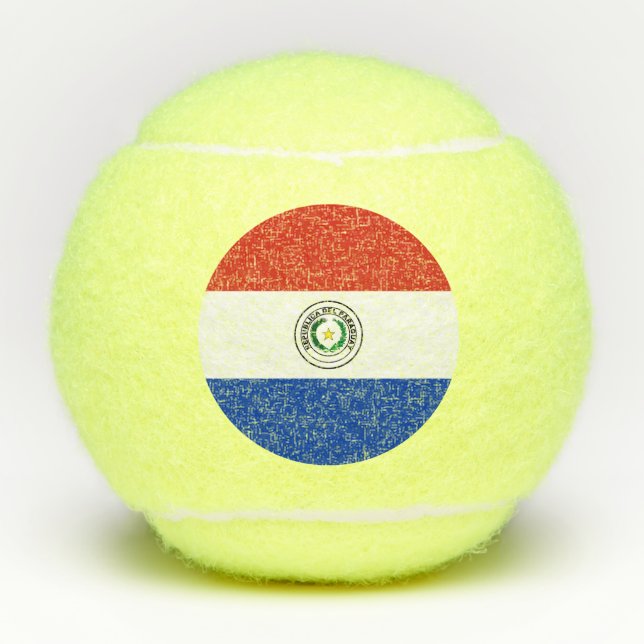 Pelotas De Tenis Bandera de Paraguay (Anverso)