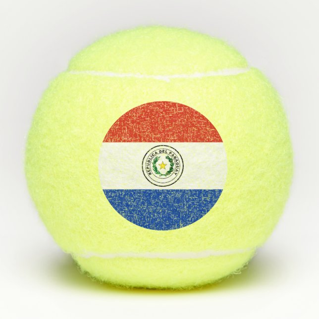 Pelotas De Tenis Bandera de Paraguay (Anverso)