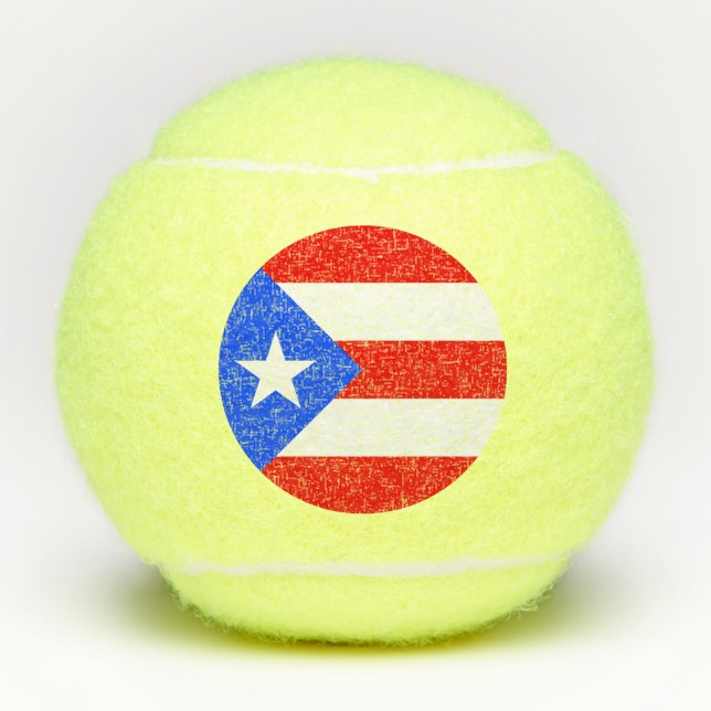 Pelotas De Tenis Bandera de Puerto Rico (Anverso)