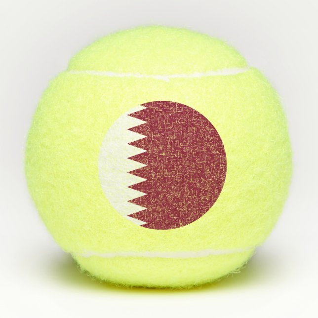 Pelotas De Tenis Bandera de Qatar (Anverso)