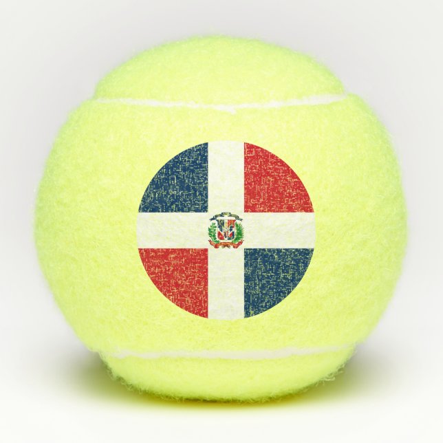 Pelotas De Tenis Bandera de República Dominicana (Anverso)