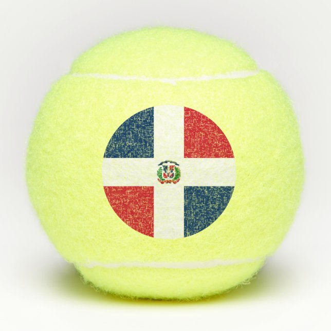 Pelotas De Tenis Bandera de República Dominicana (Anverso)