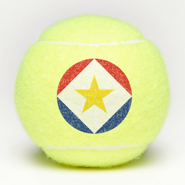 Pelotas De Tenis Bandera de Saba (Anverso)