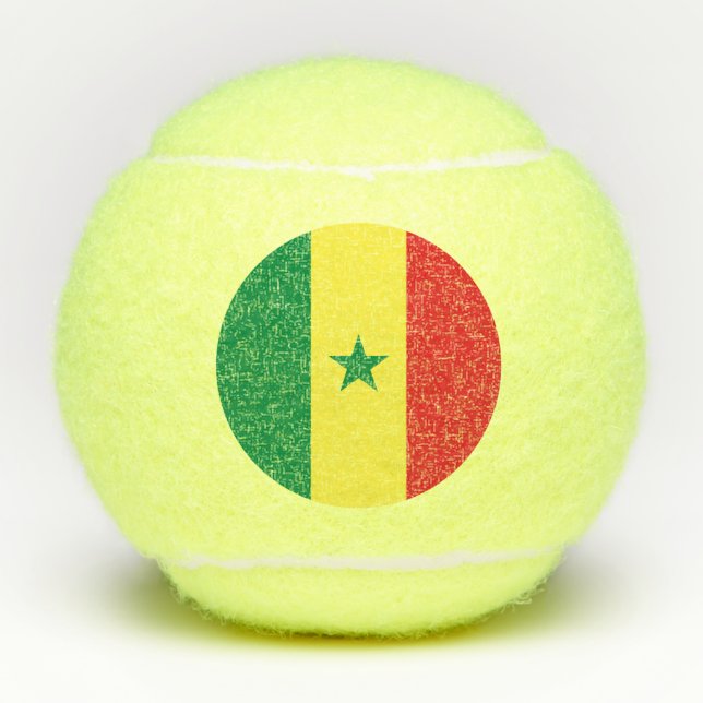 Pelotas De Tenis Bandera de Senegal (Anverso)