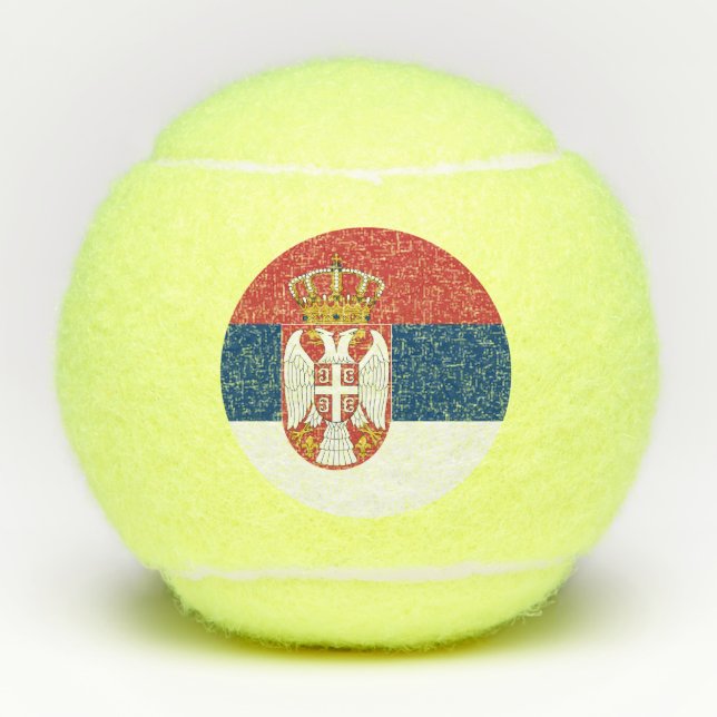 Pelotas De Tenis Bandera de Serbia (Anverso)