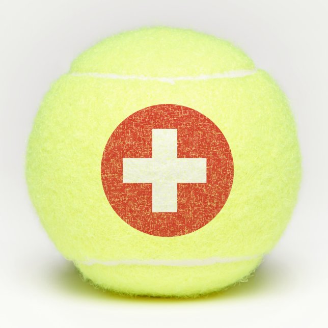 Pelotas De Tenis Bandera de Suiza (Anverso)