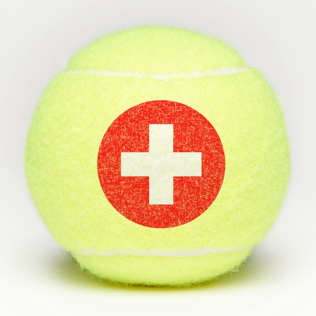 Pelotas De Tenis Bandera de Suiza (Anverso)