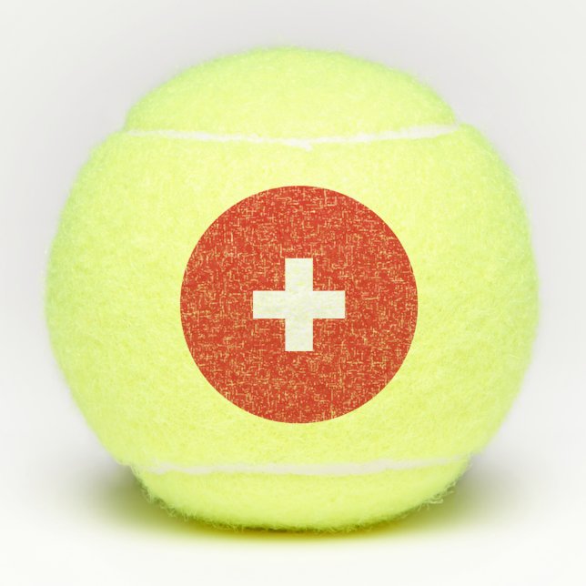 Pelotas De Tenis Bandera de Suiza (Anverso)