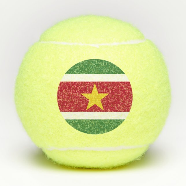 Pelotas De Tenis Bandera de Surinam (Anverso)