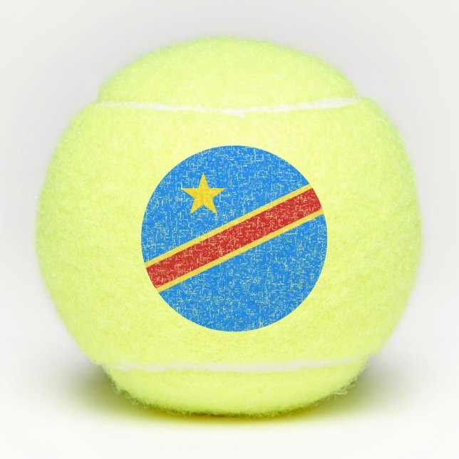 Pelotas De Tenis Bandera del Congo (Anverso)