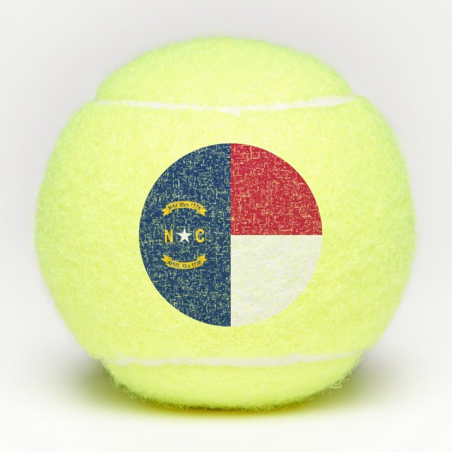 Pelotas De Tenis Bandera del Estado de Carolina del Norte (Anverso)