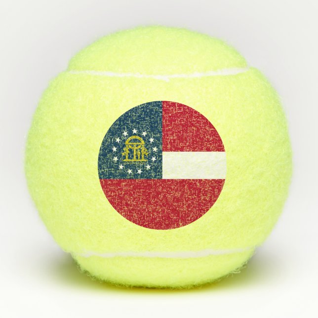 Pelotas De Tenis Bandera del Estado de Georgia (Anverso)