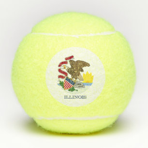 Pelotas De Tenis Bandera del estado de Illinois