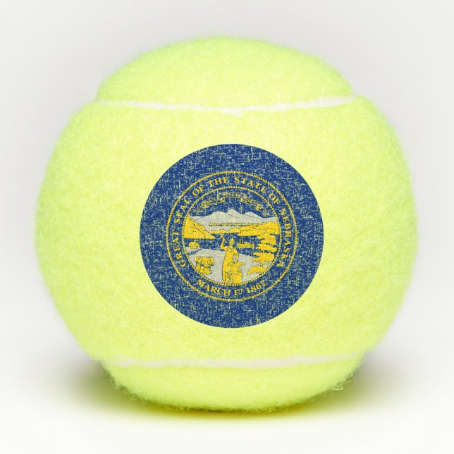 Pelotas De Tenis Bandera del Estado de Nebraska (Anverso)