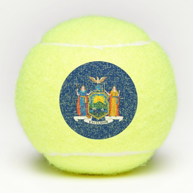 Pelotas De Tenis Bandera del Estado de Nueva York (Anverso)