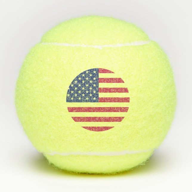 Pelotas De Tenis Bandera estadounidense (Anverso)