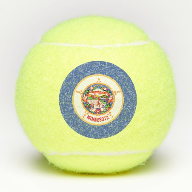 Pelotas De Tenis Bandera estatal de Minnesota (Anverso)