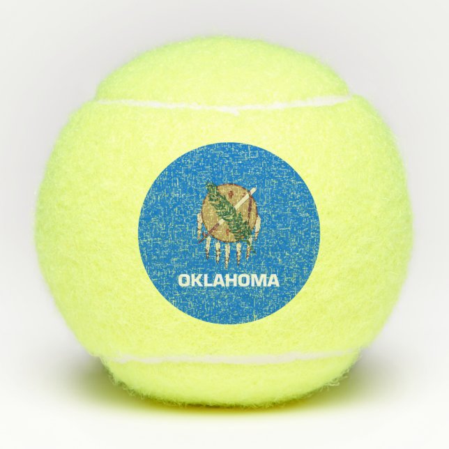 Pelotas De Tenis Bandera estatal de Oklahoma (Anverso)