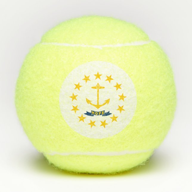 Pelotas De Tenis Bandera estatal de Rhode Island (Anverso)