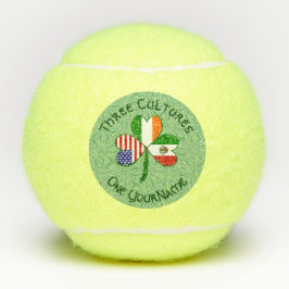 Pelotas De Tenis Bandera irlandesa mexicana Shamrock personalizado