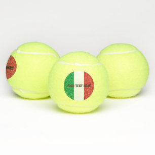 Pelotas De Tenis Bandera italiana del amarillo impreso